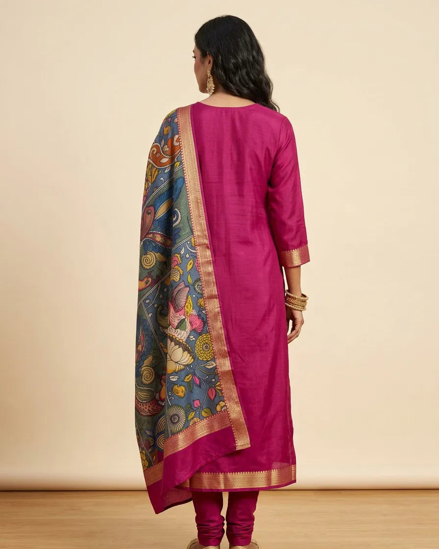 Pink Maheshwari Silk