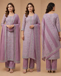 Mauve lawn cotton