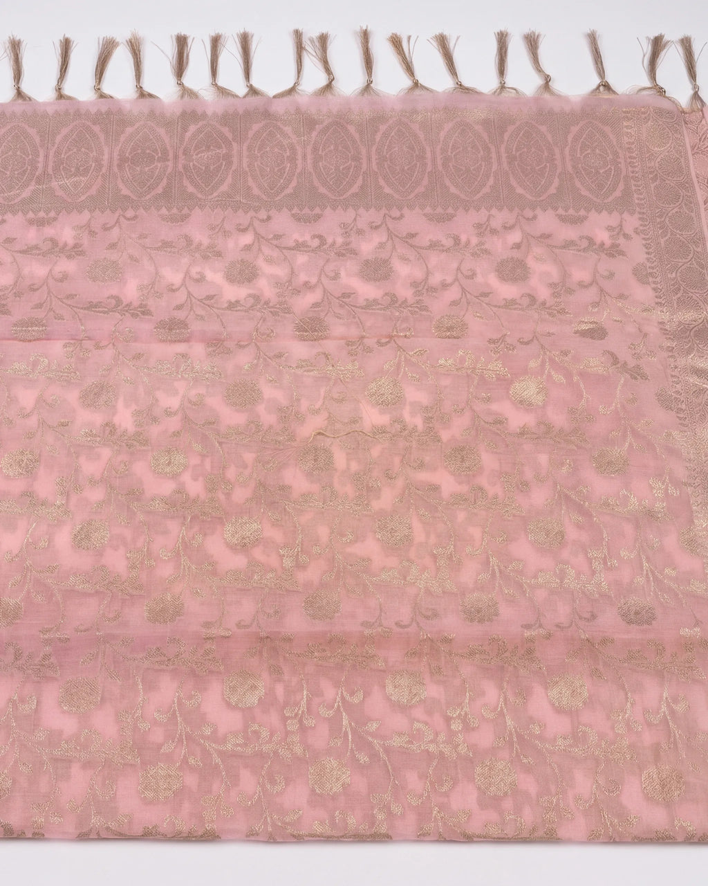 Grey Pink Chanderi