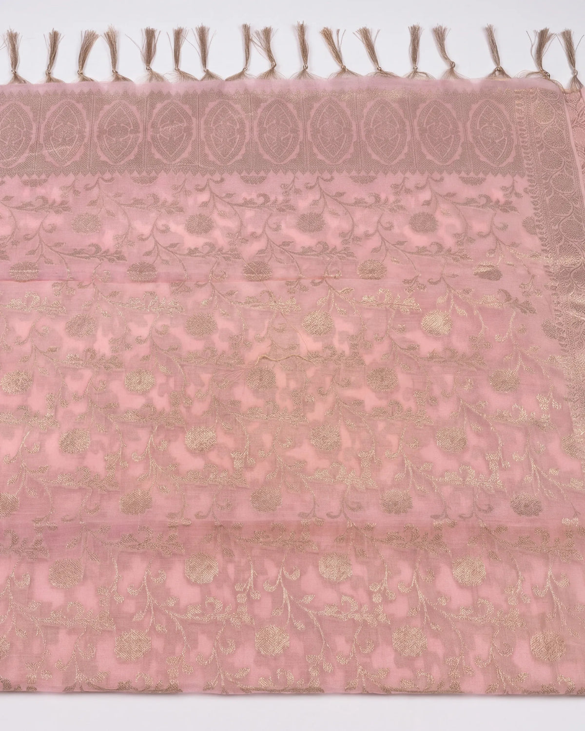 Grey Pink Chanderi