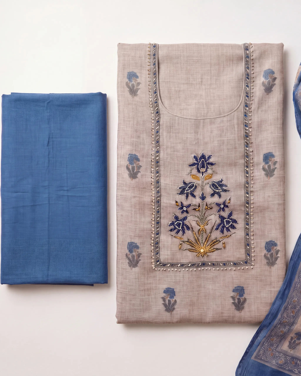 Beige Blue Kora