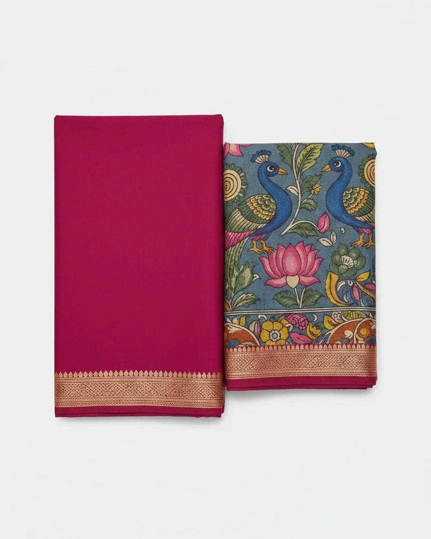 Pink Maheshwari Silk