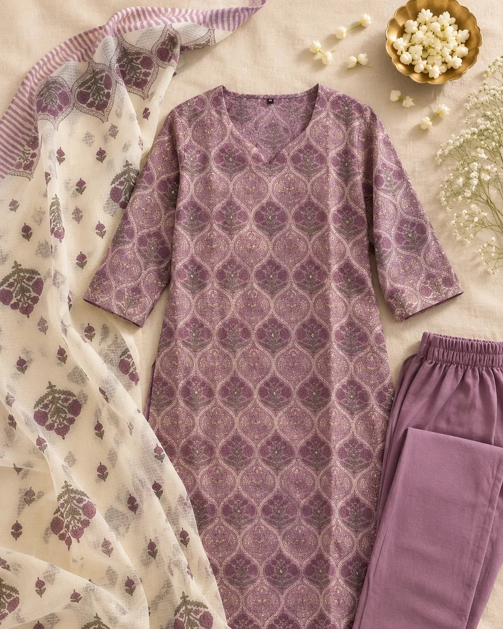 Purple readymade suit