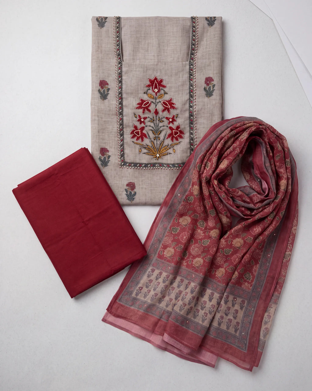 Beige Red Kora