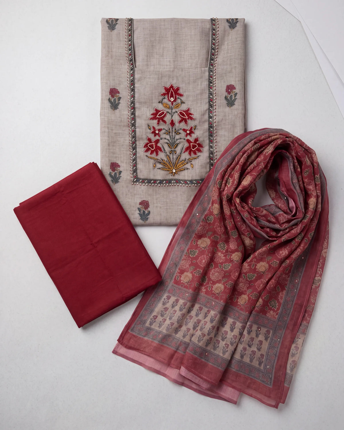 Beige Red Kora