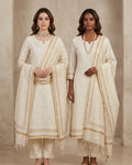 White Chanderi Suit