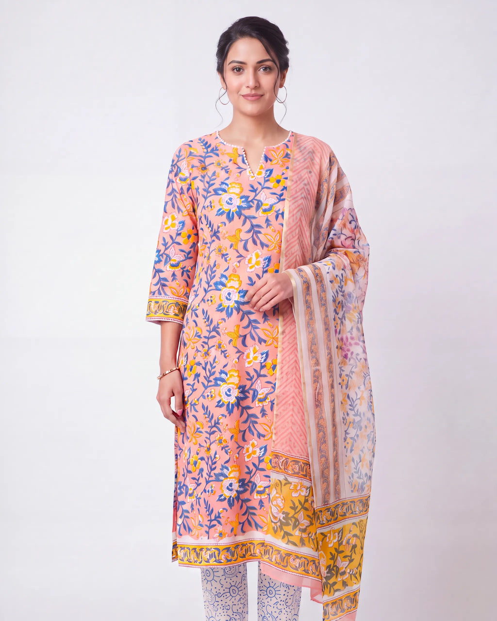 Blue Pink Jaipuri