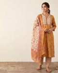 Yellow MulMul Readymade suit