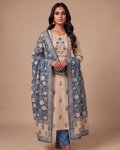 Beige Blue Kora