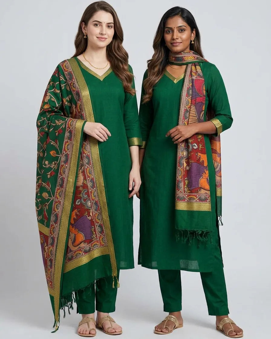 Green Maheshwari Silk