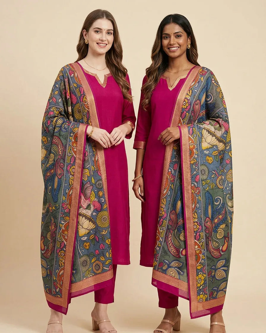 Pink Maheshwari Silk