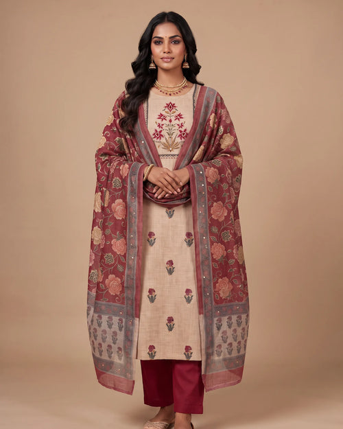 Beige Red Kora