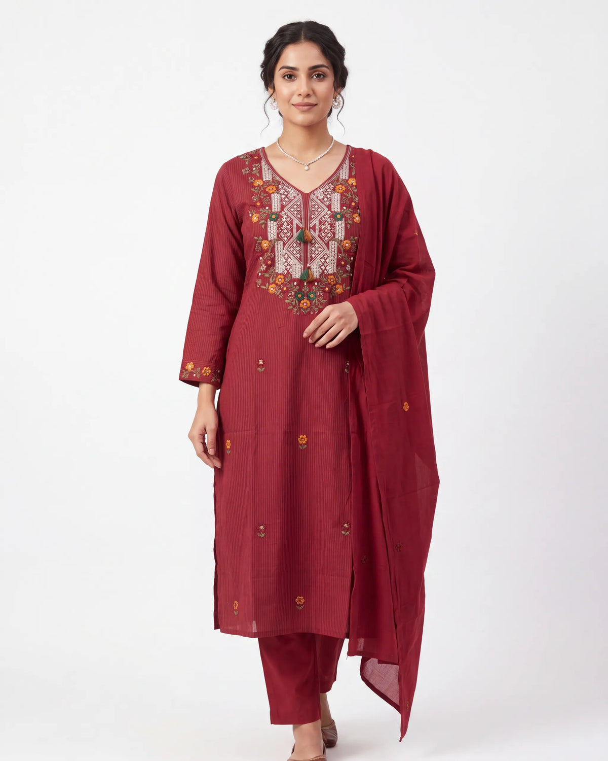 Red Sanganeri Readymade