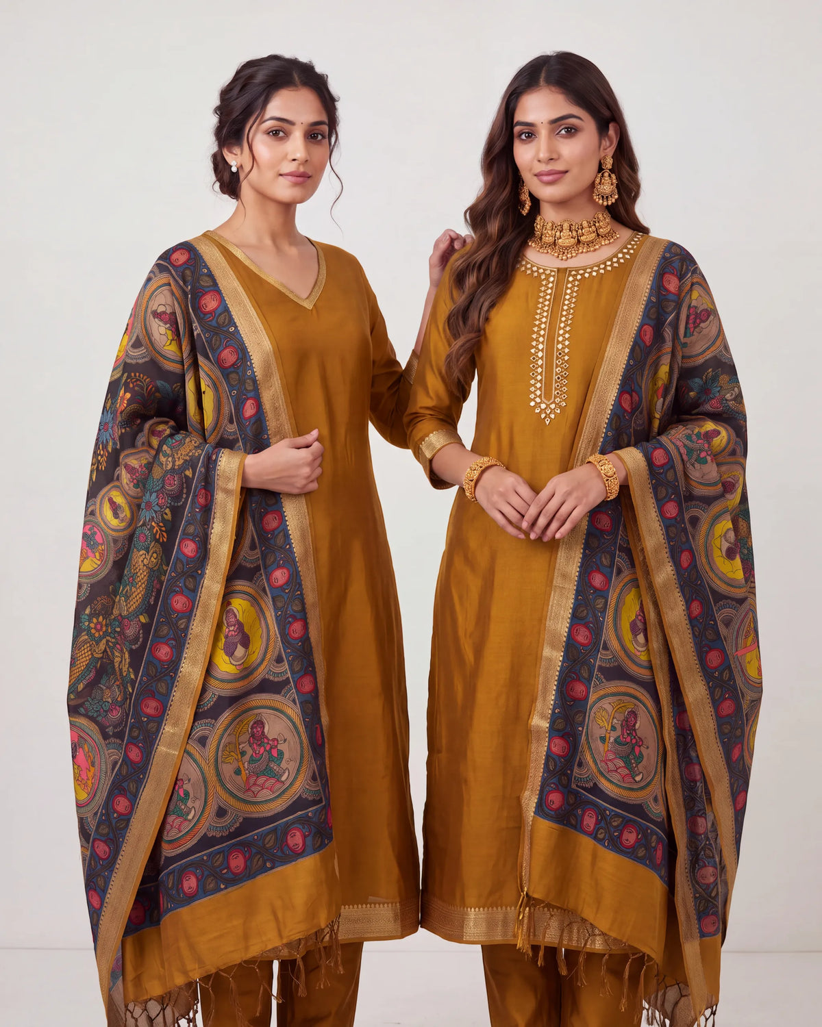 Mustard Maheshwari Silk