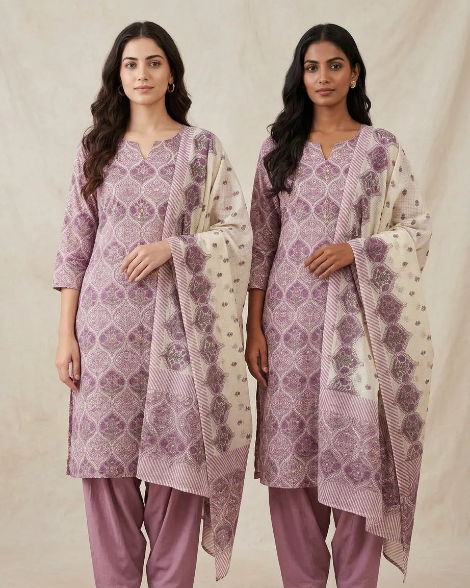 Purple readymade suit