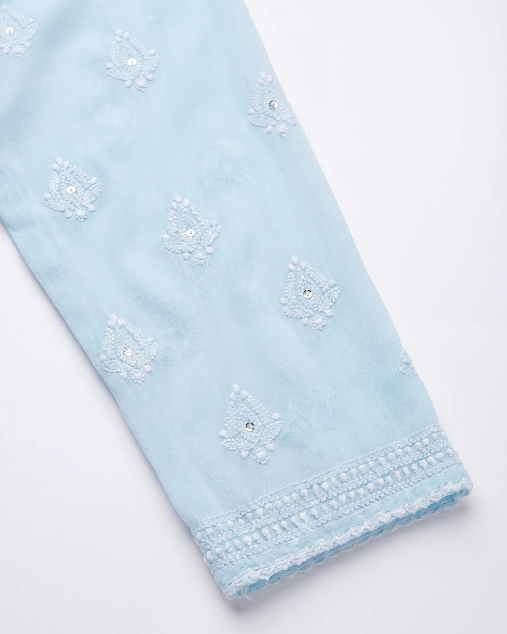Blue Sequins Chikankari Readymade