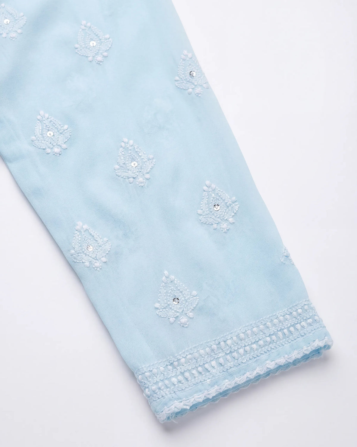 Blue Sequins Chikankari Readymade