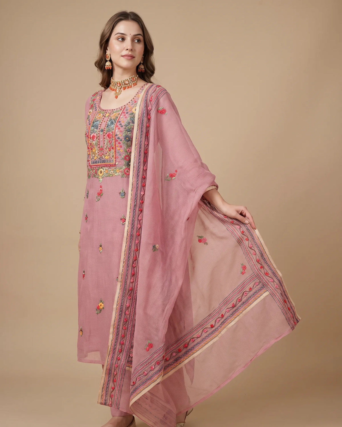 Pink Phulkari