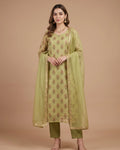 Green Red Chanderi