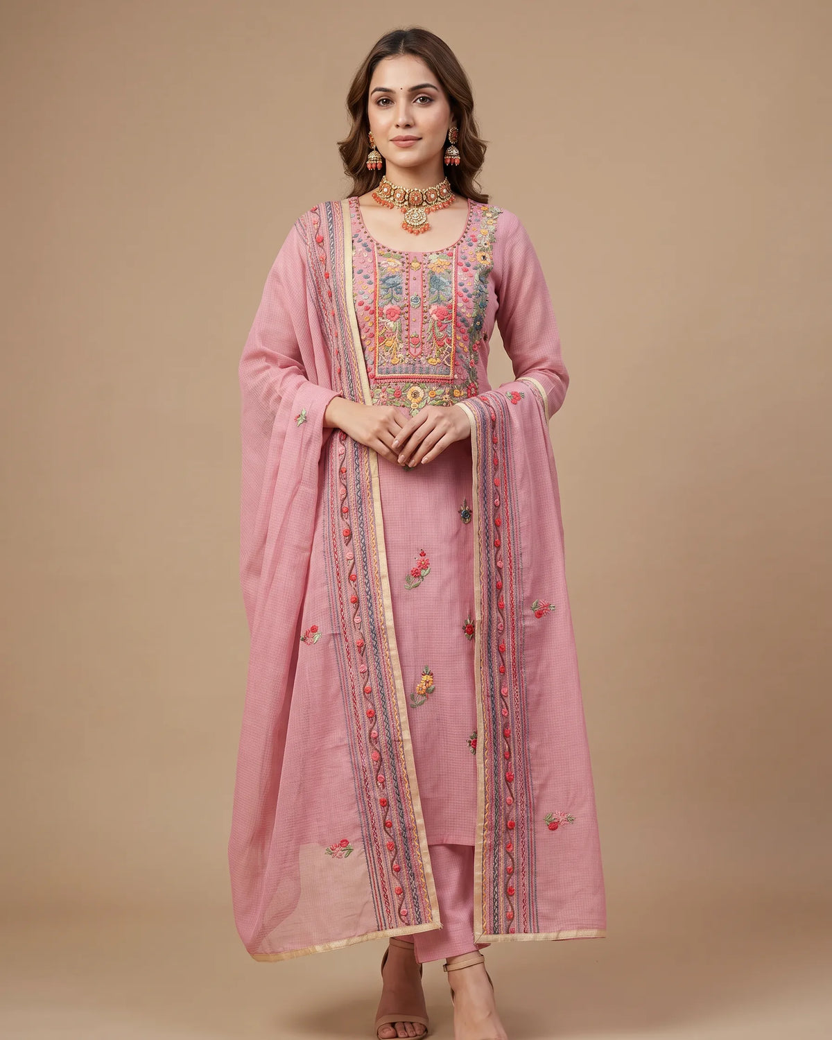 Pink Phulkari