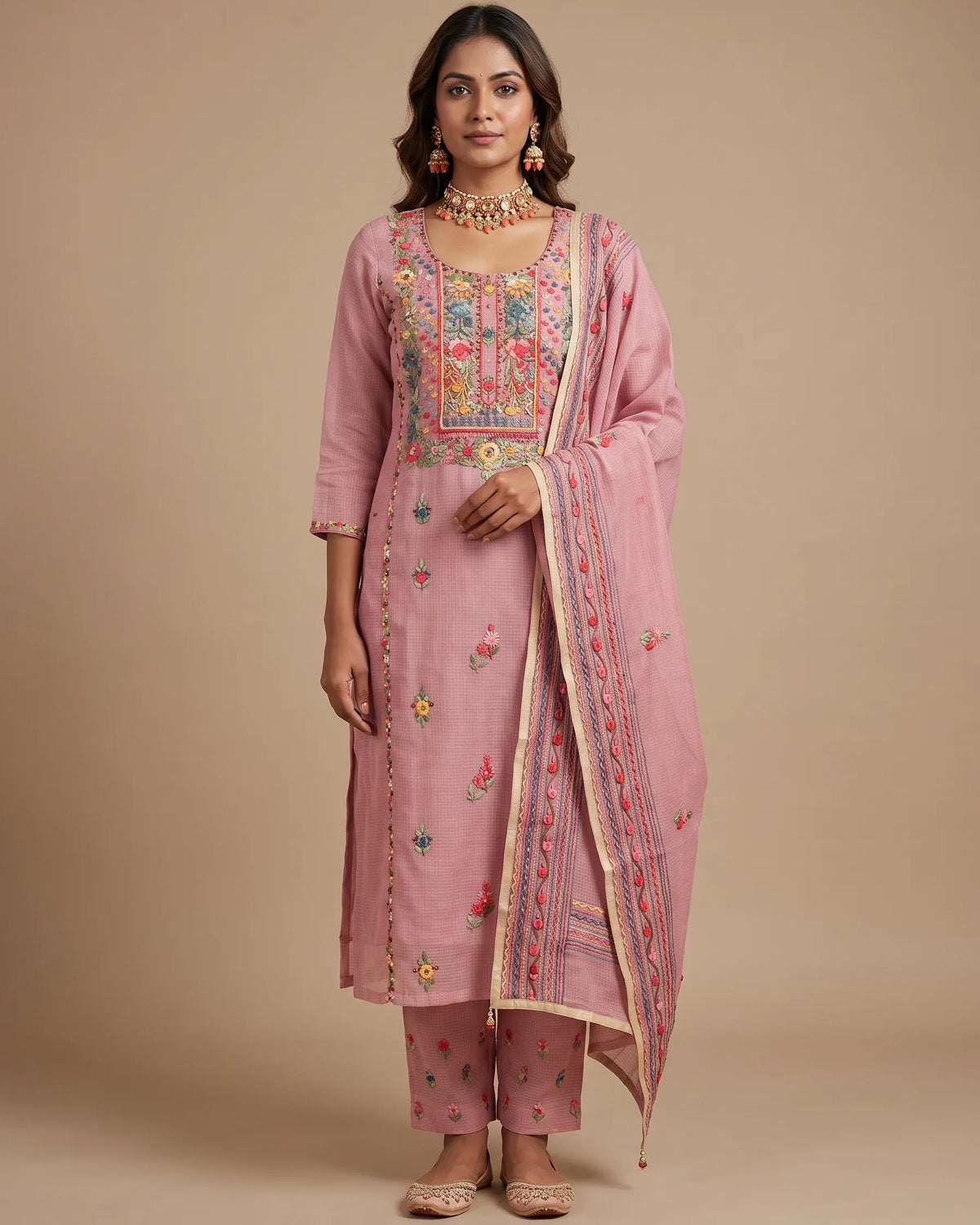 Pink Phulkari