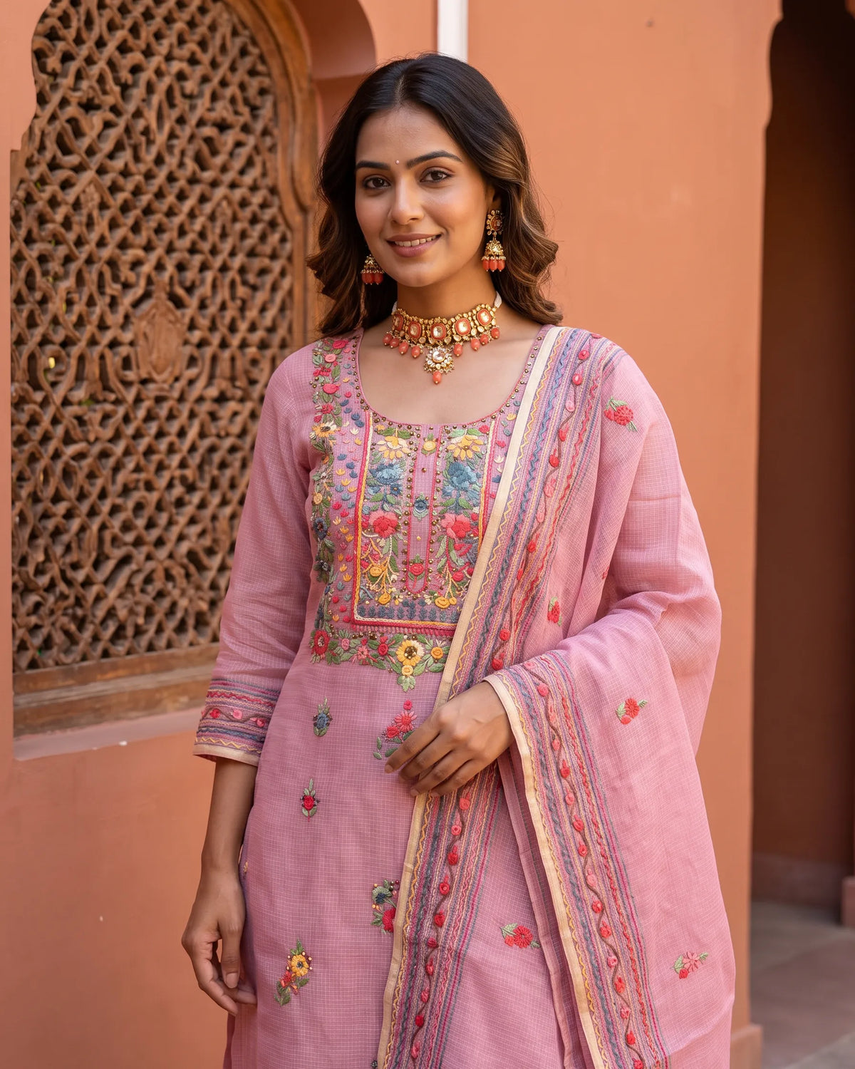 Pink Phulkari